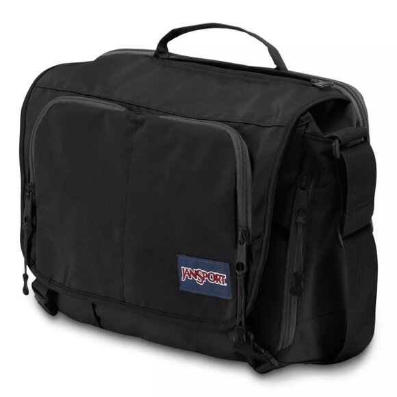 Jansport Tasker Black Messenger Bag Computer Bag Crossbody NEW Without Tags - Picture 10 of 12